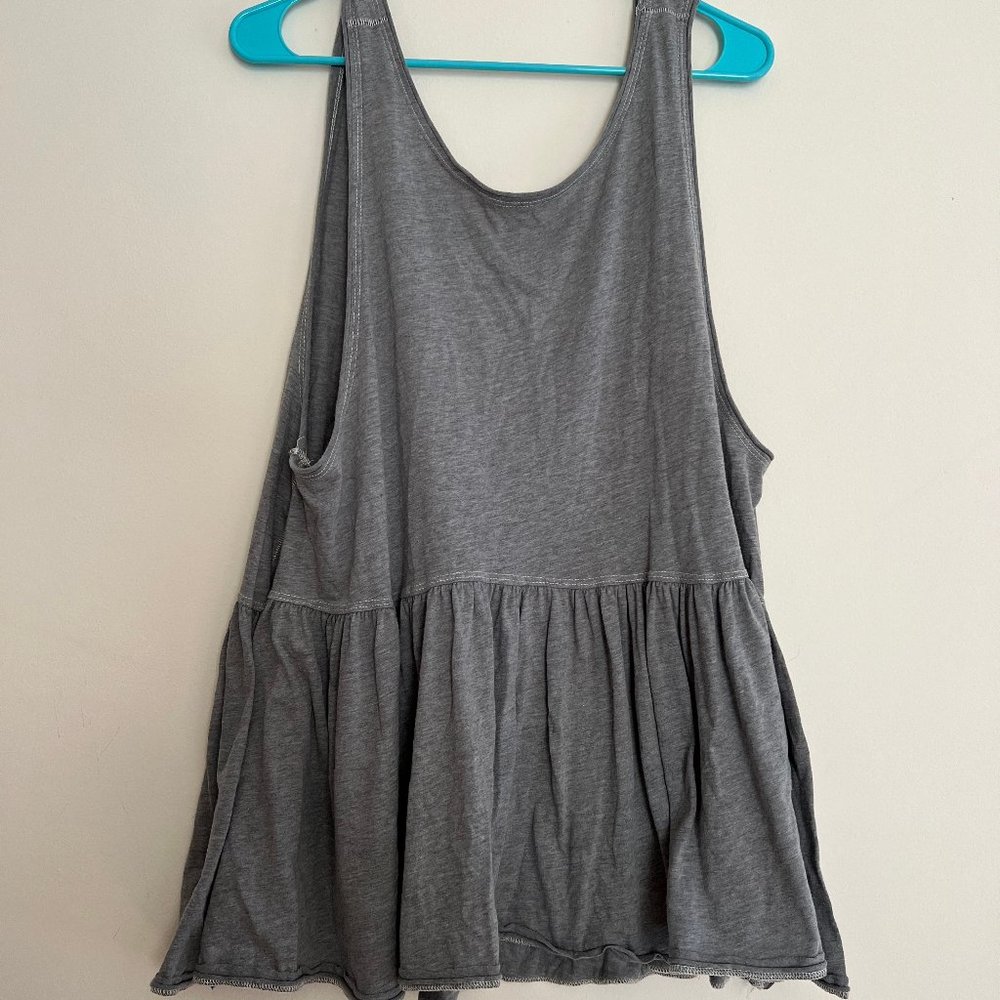 Free People - We The Free gray oversized baby doll tank